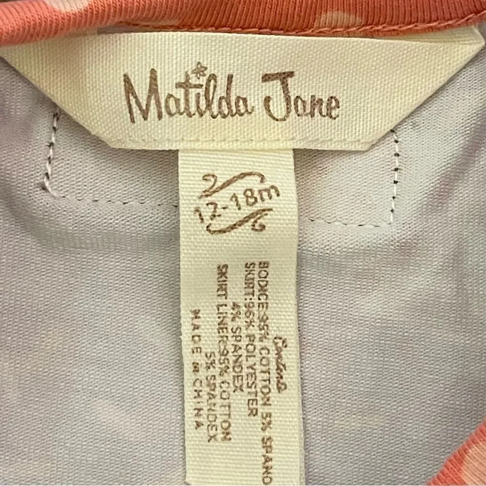 Matilda Jane Extra Sprinkles Dress and Bloomers Lavender Blue Orange 12-18 mos